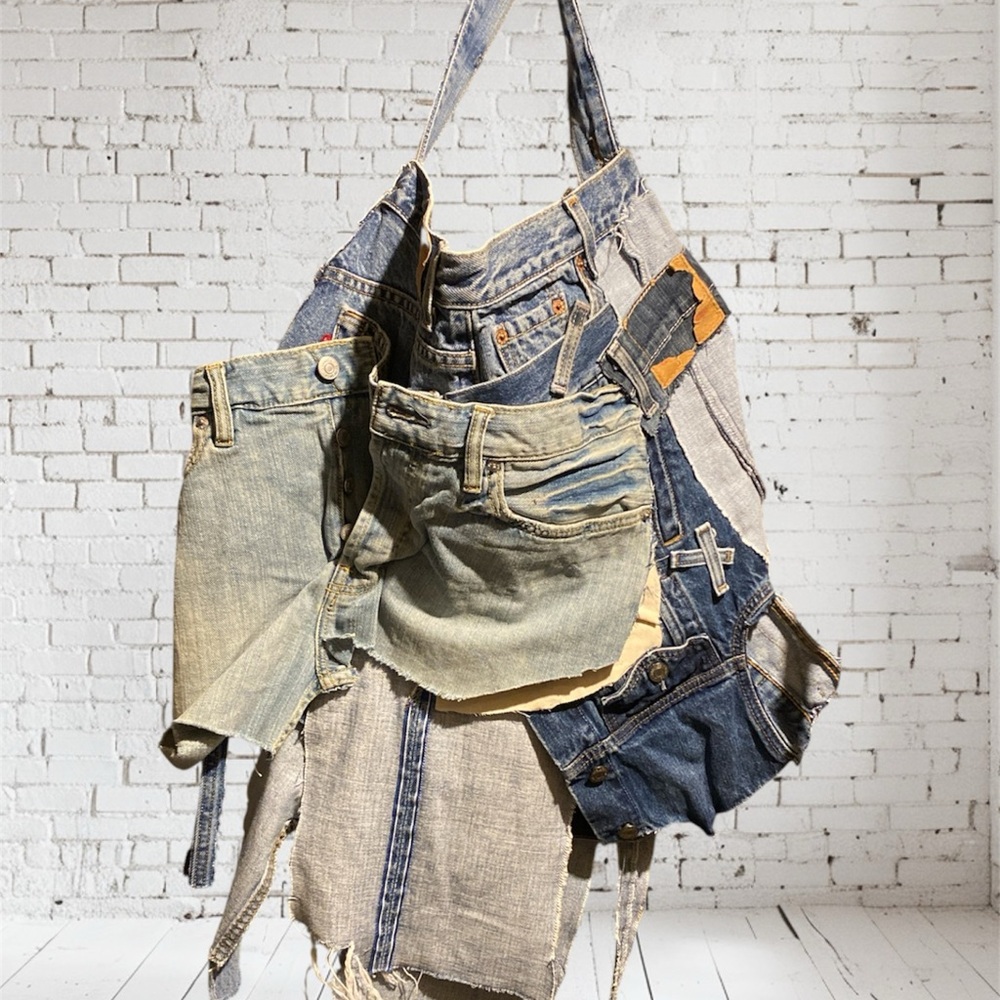 Patchwork Denim hobo Bag